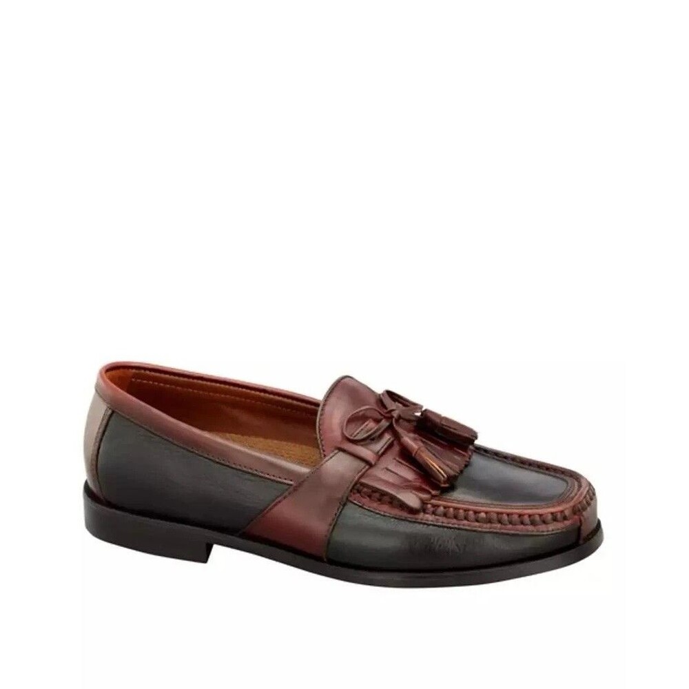 Johnston & Murphy Aragon Men's Sz 10.5 Brown/Black Tassel Kiltie Loafers